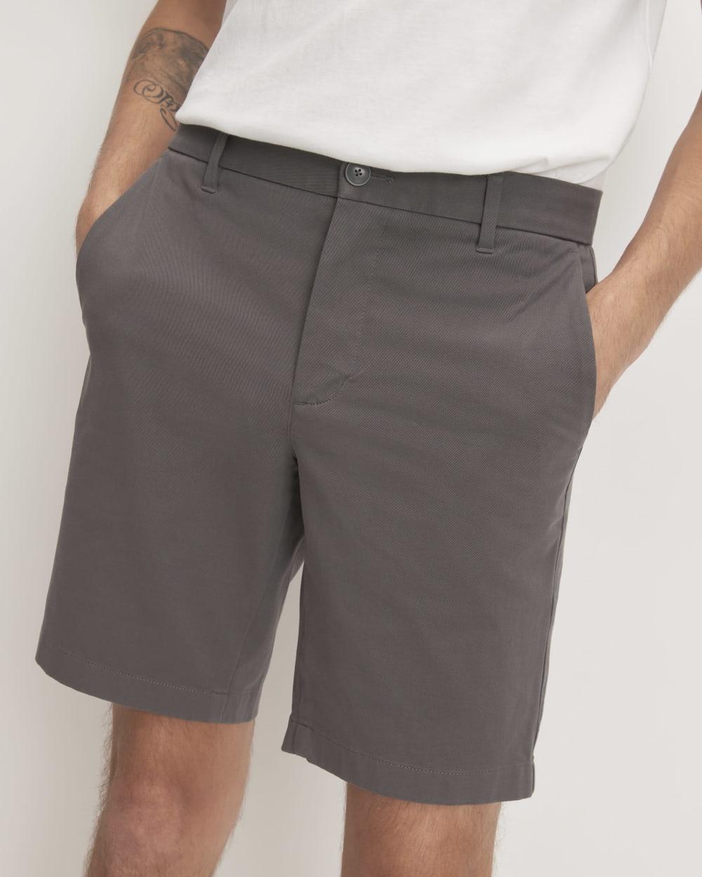 Pantalón corto chino ajustado de alto rendimiento de 9 pulgadas | Gris pizarra