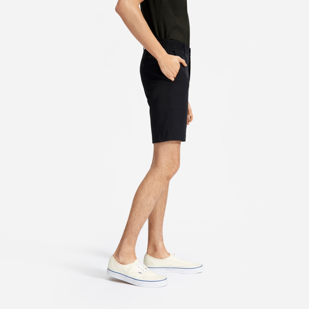 Pantalón corto chino ajustado de alto rendimiento de 9 pulgadas | Negro
