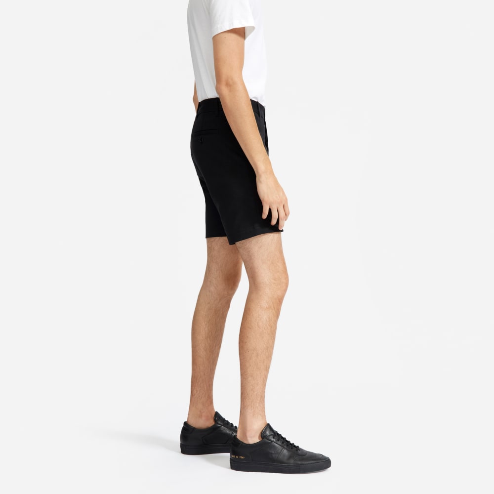Pantalón corto chino slim fit de 7 pulgadas | Negro