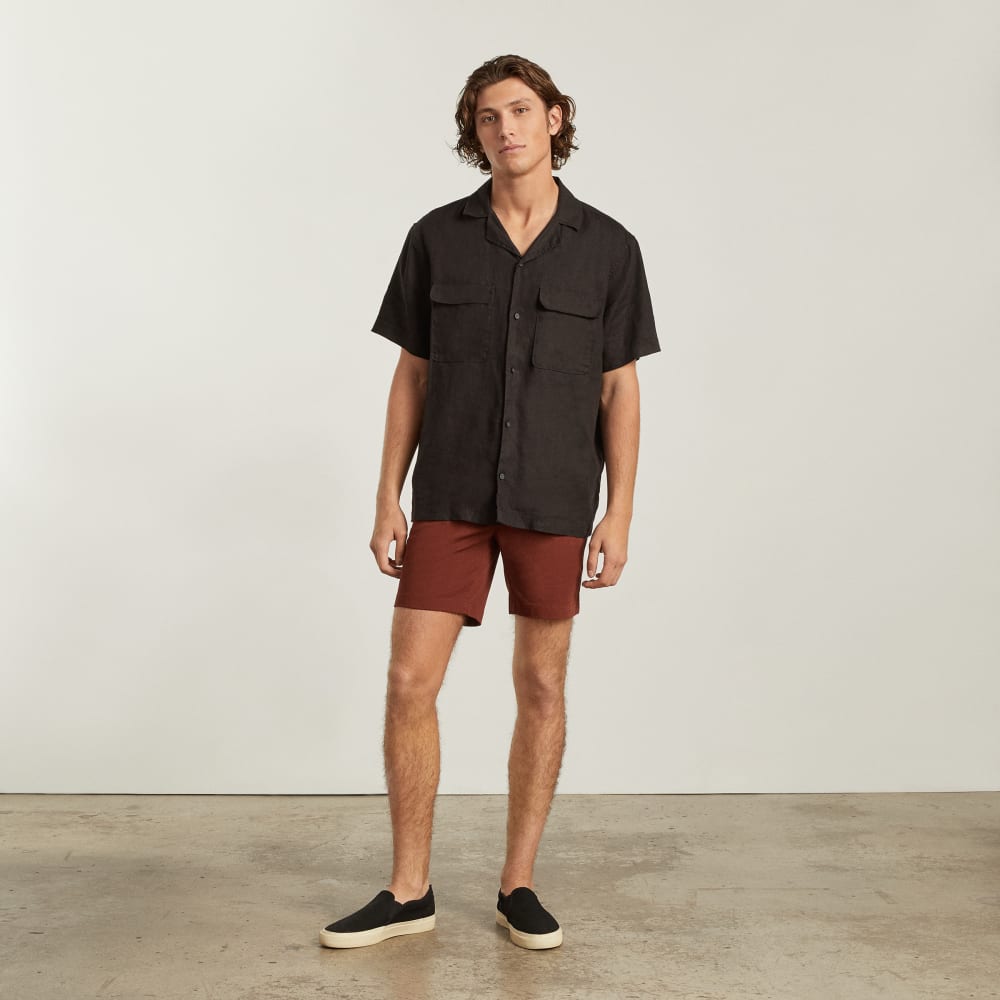 Pantalón corto chino slim fit de 7 pulgadas | Rojo