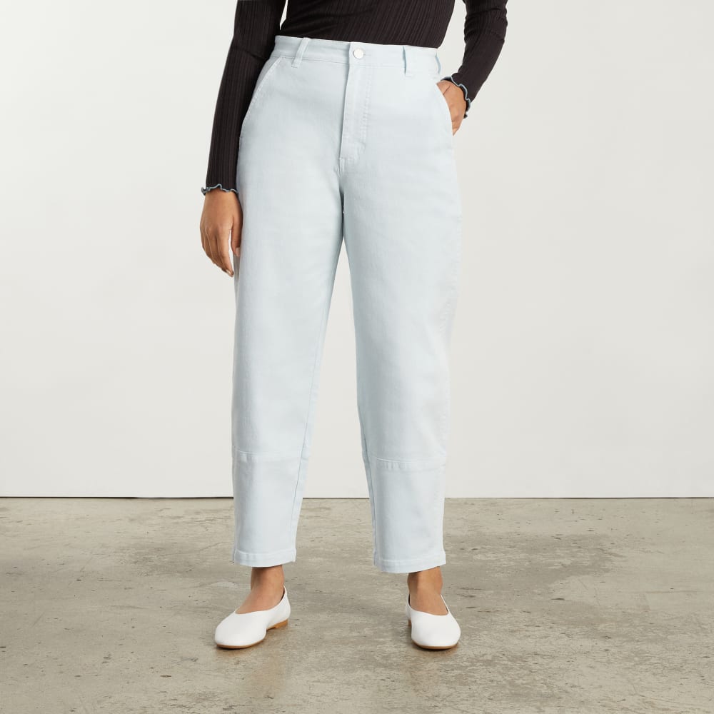 Pantalón tipo barril | Azul cielo | Regular