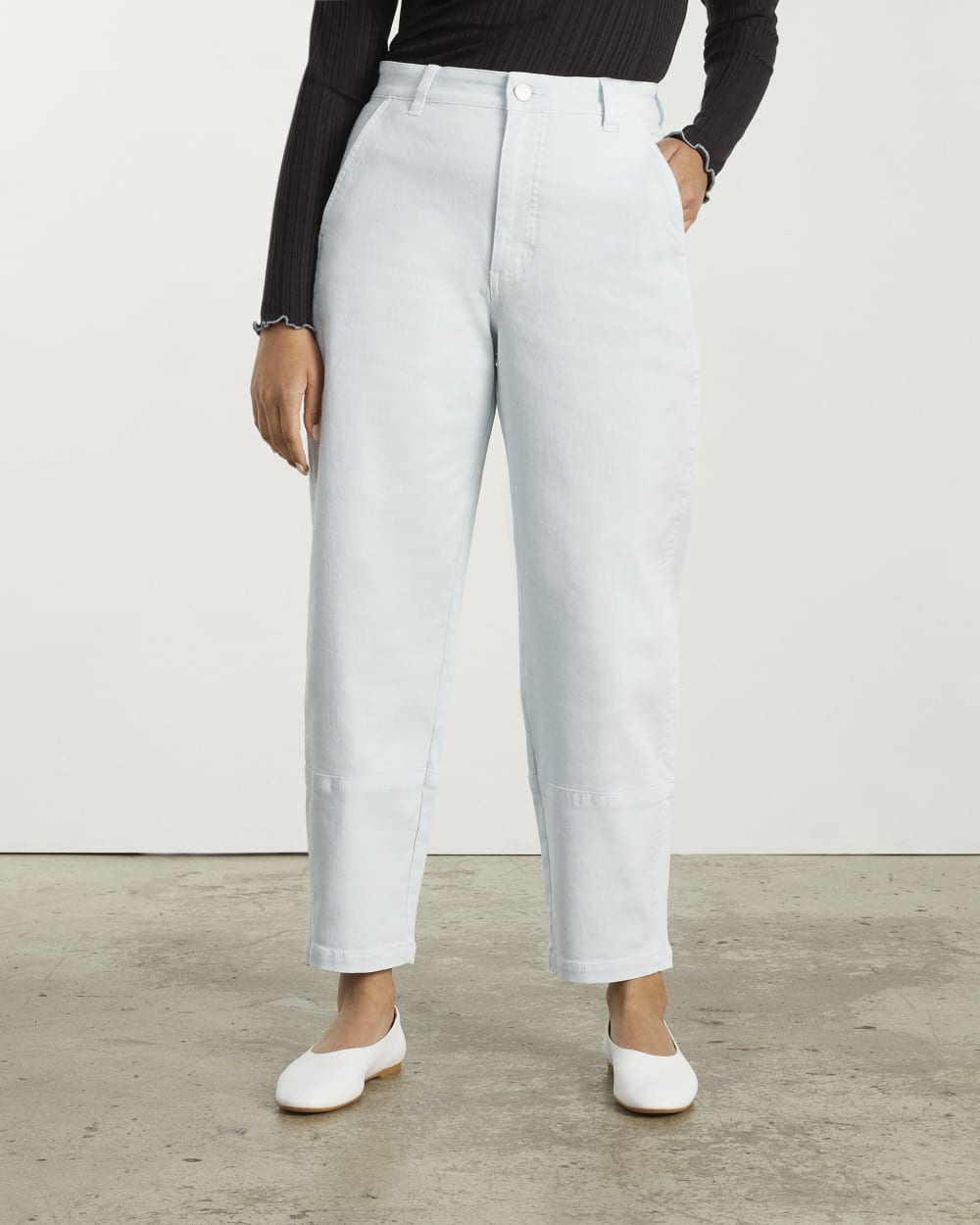Pantalón tipo barril | Azul cielo | Regular
