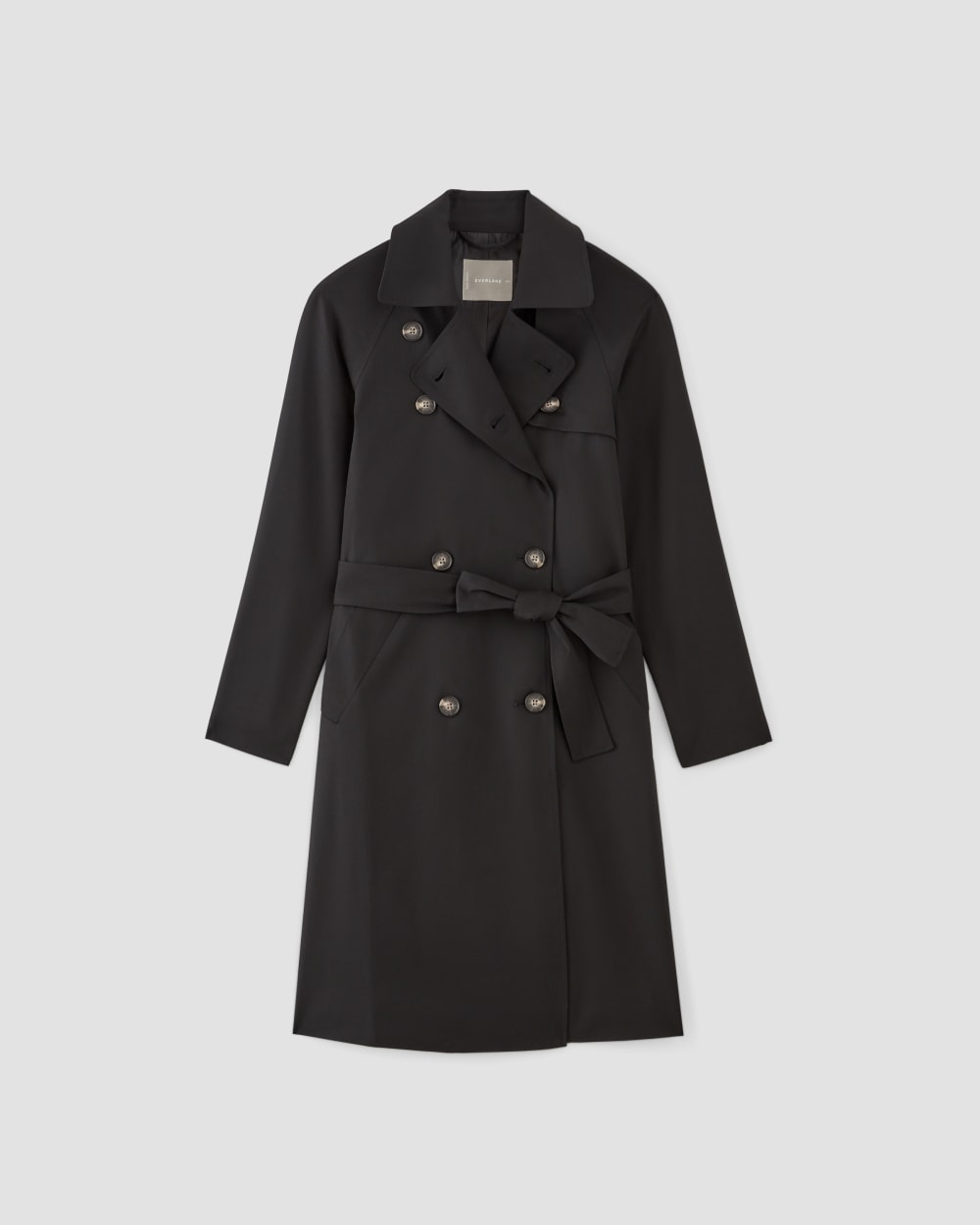 Gabardina moderna de lana italiana | Negro
