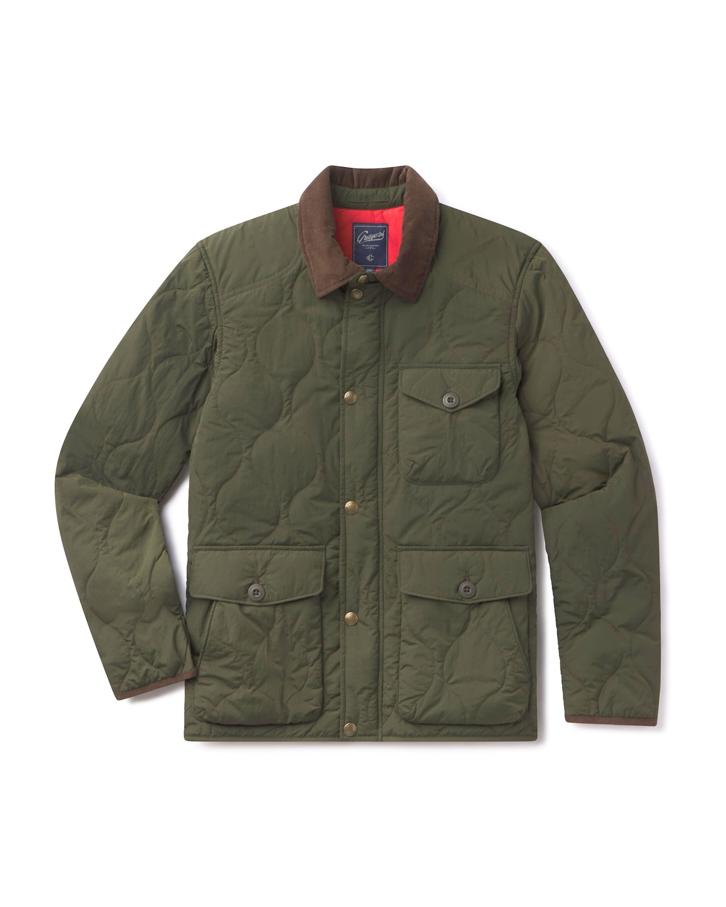 Chaqueta acolchada ligera Andrew – Verde oliva.