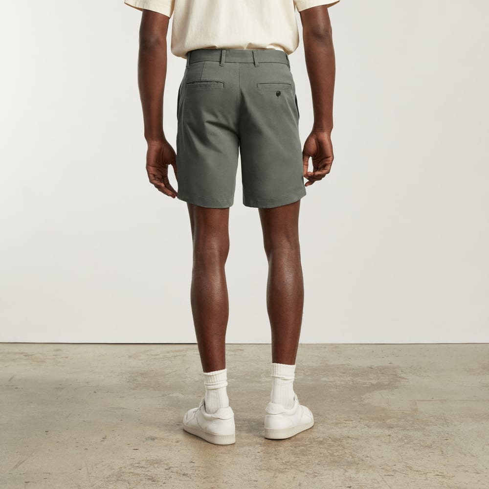 Pantalón corto chino slim fit de 7 pulgadas | Verde peltre
