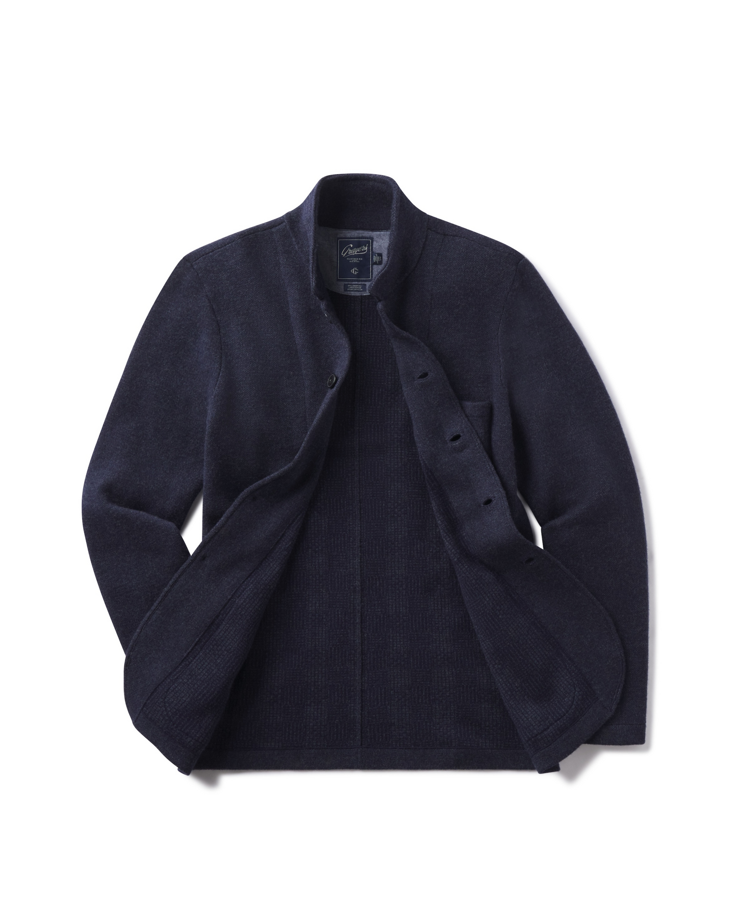 Nelson Jacquard Swacket – Azul marino.