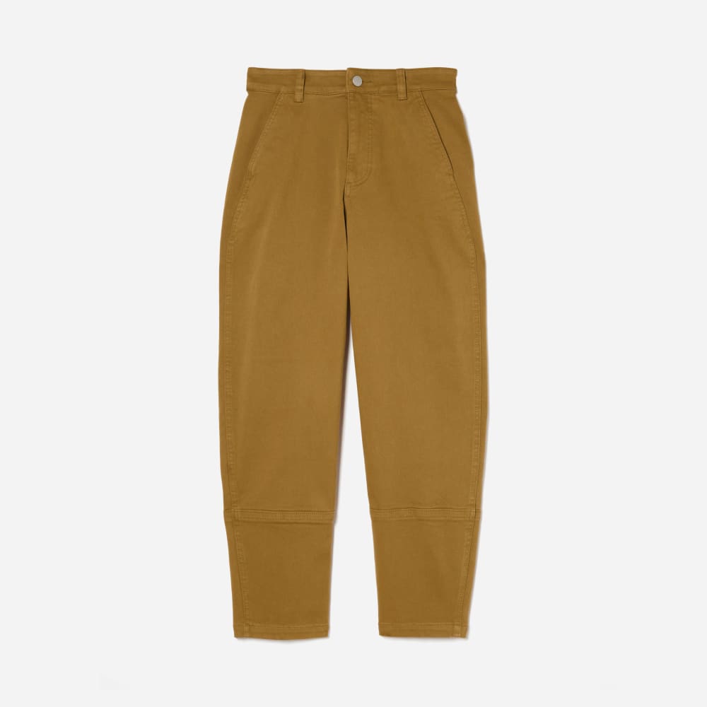 Pantalón tipo barril | Marrón dorado | Regular