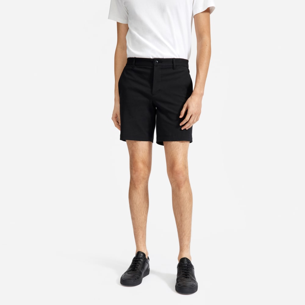 Pantalón corto chino slim fit de 7 pulgadas | Negro