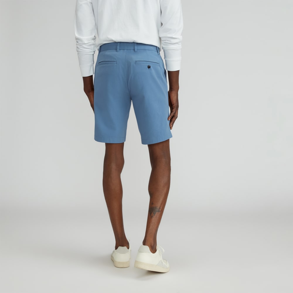 Pantalón corto chino ajustado de alto rendimiento de 9 pulgadas | Azul