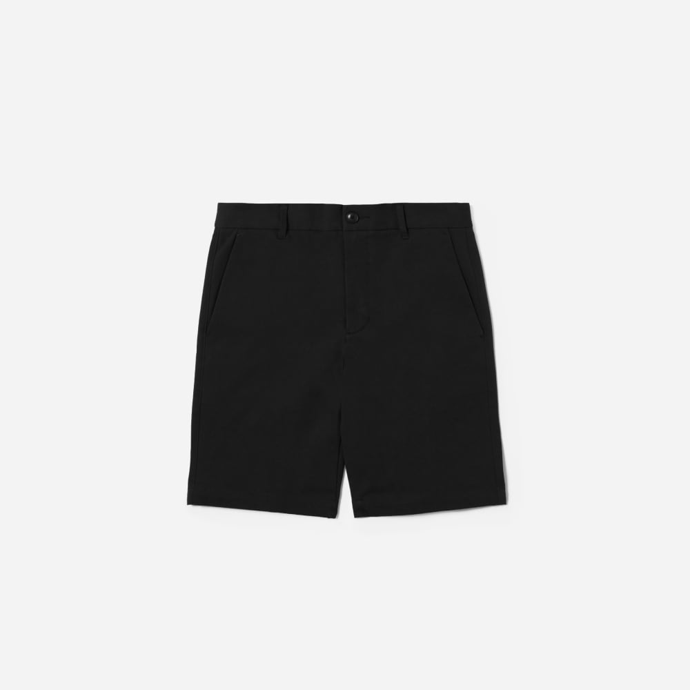 Pantalón corto chino ajustado de alto rendimiento de 9 pulgadas | Negro