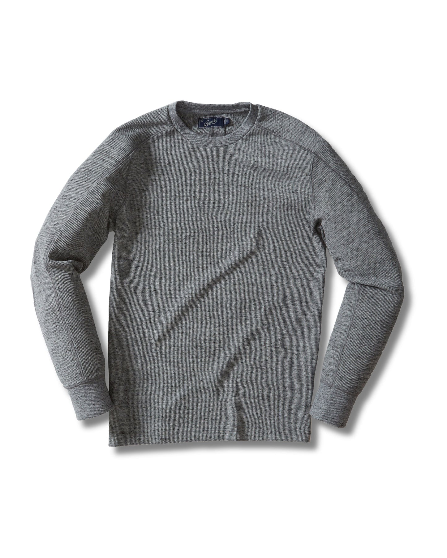 Nuevo suéter tipo waffle Spencer – Gris jaspeado.