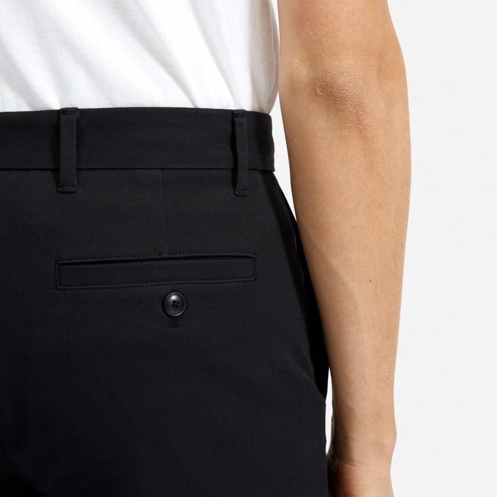 Pantalón corto chino slim fit de 7 pulgadas | Negro