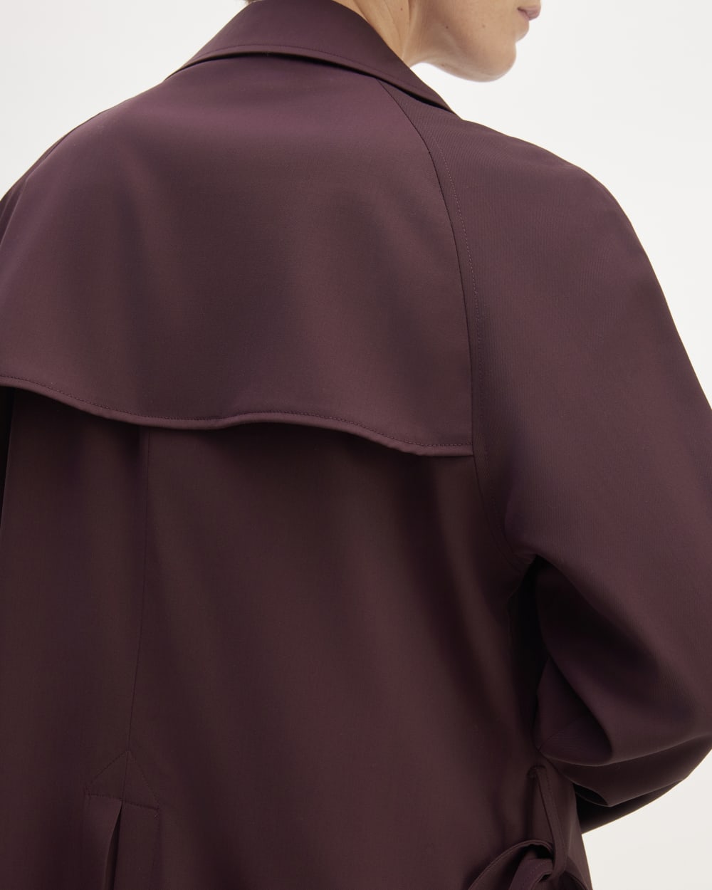 Gabardina moderna de lana italiana | Burdeos