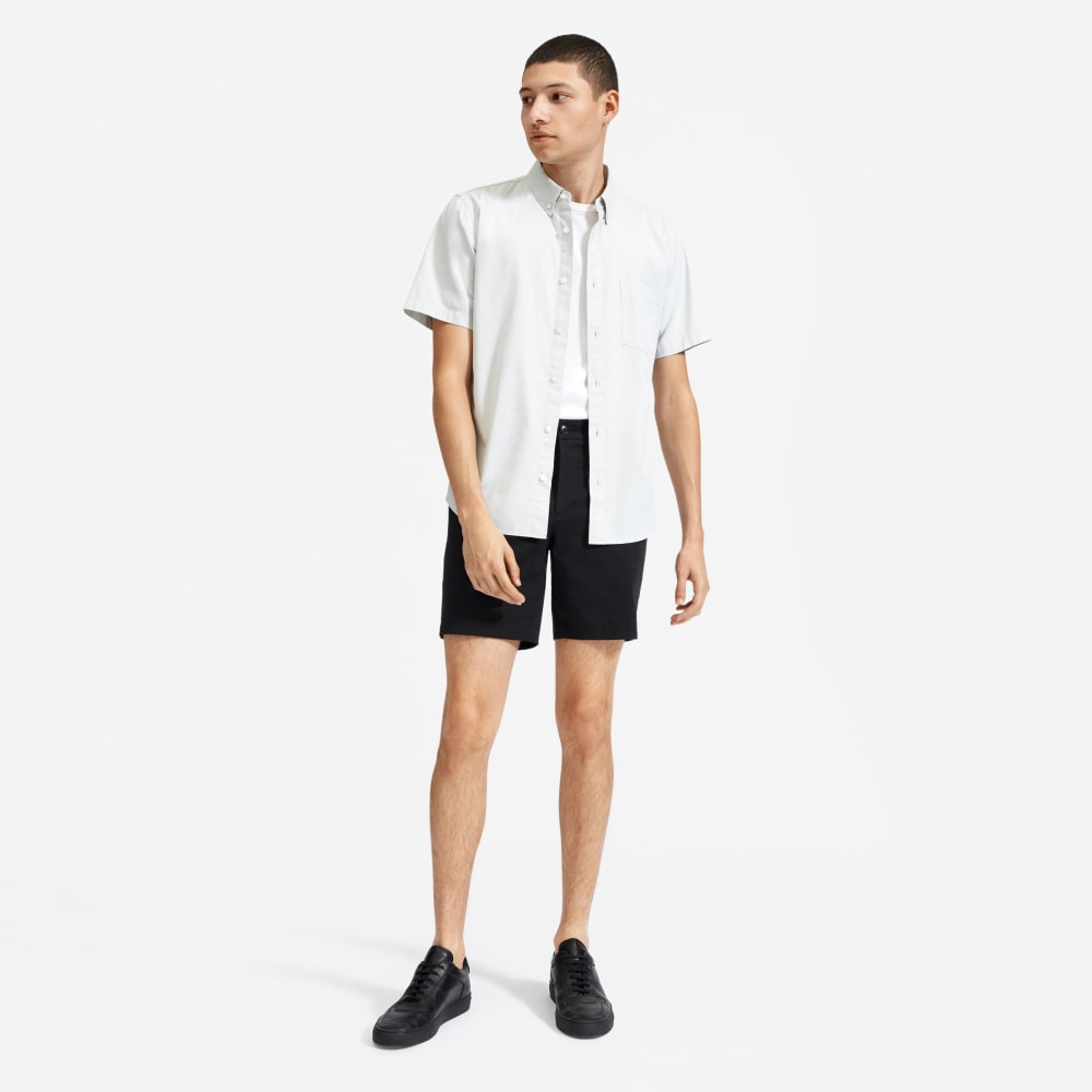 Pantalón corto chino slim fit de 7 pulgadas | Negro