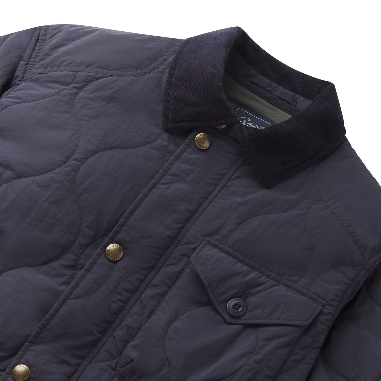 Chaqueta acolchada ligera Andrew – Azul marino.