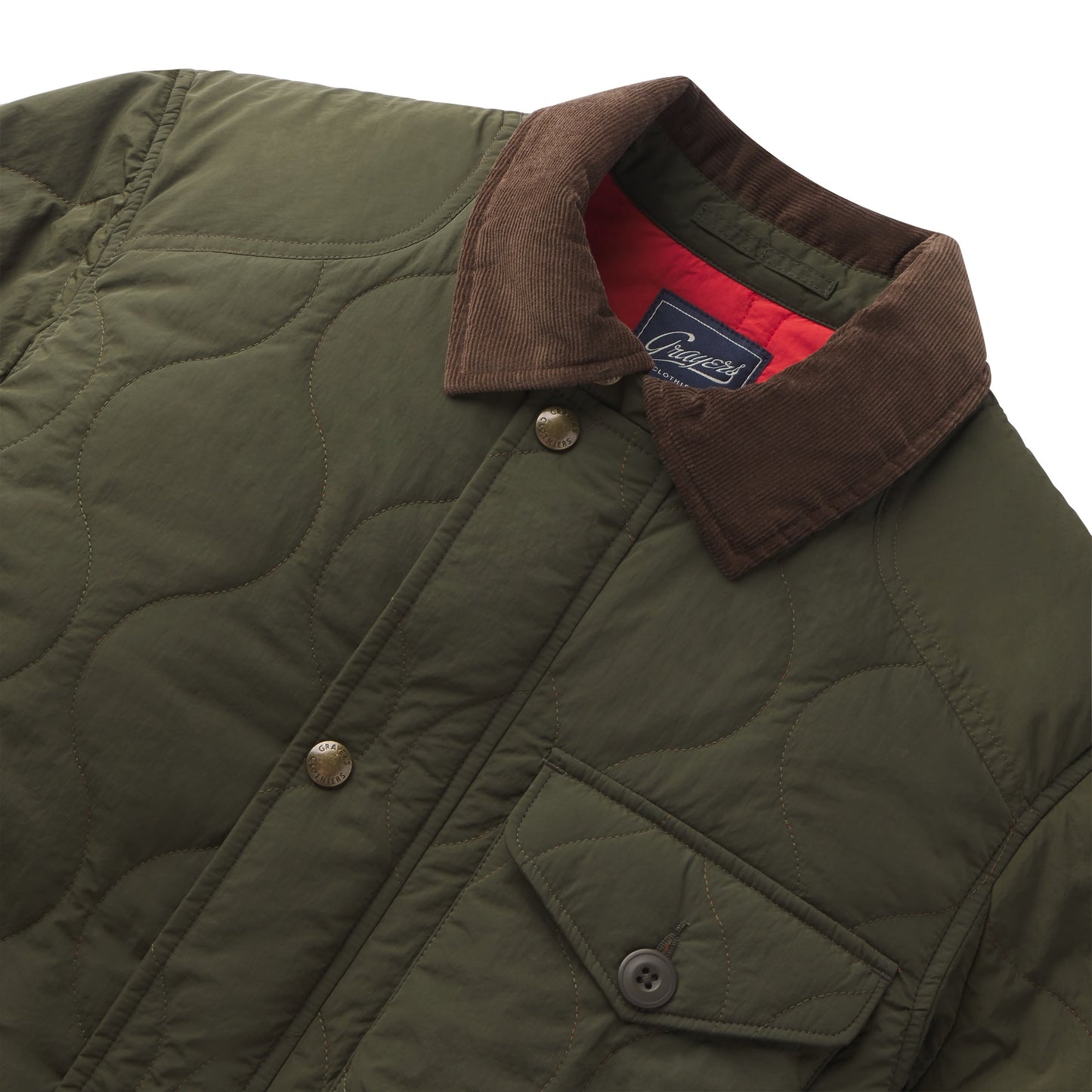 Chaqueta acolchada ligera Andrew – Verde oliva.