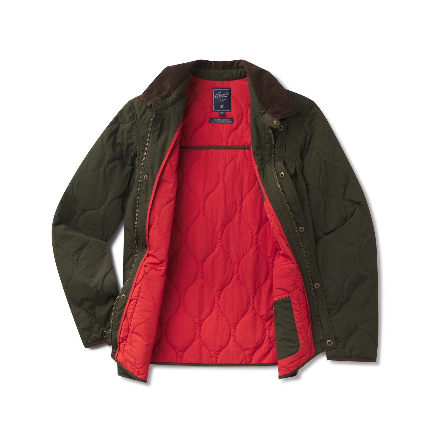 Chaqueta acolchada ligera Andrew – Verde oliva.