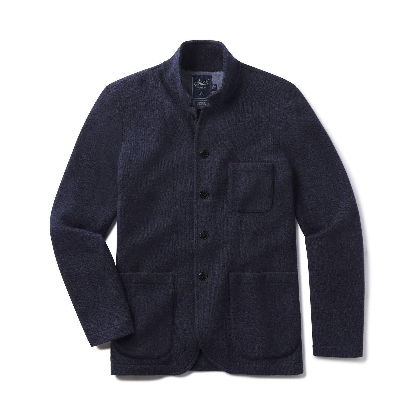 Nelson Jacquard Swacket – Azul marino.