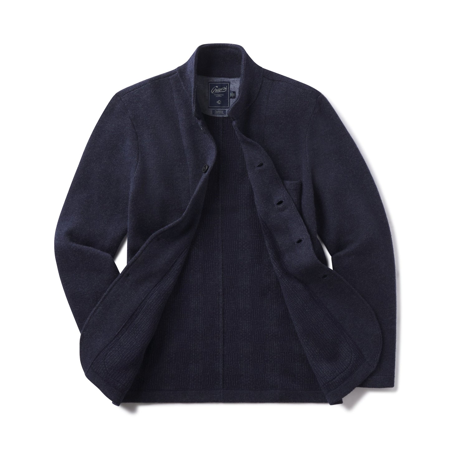 Nelson Jacquard Swacket – Azul marino.