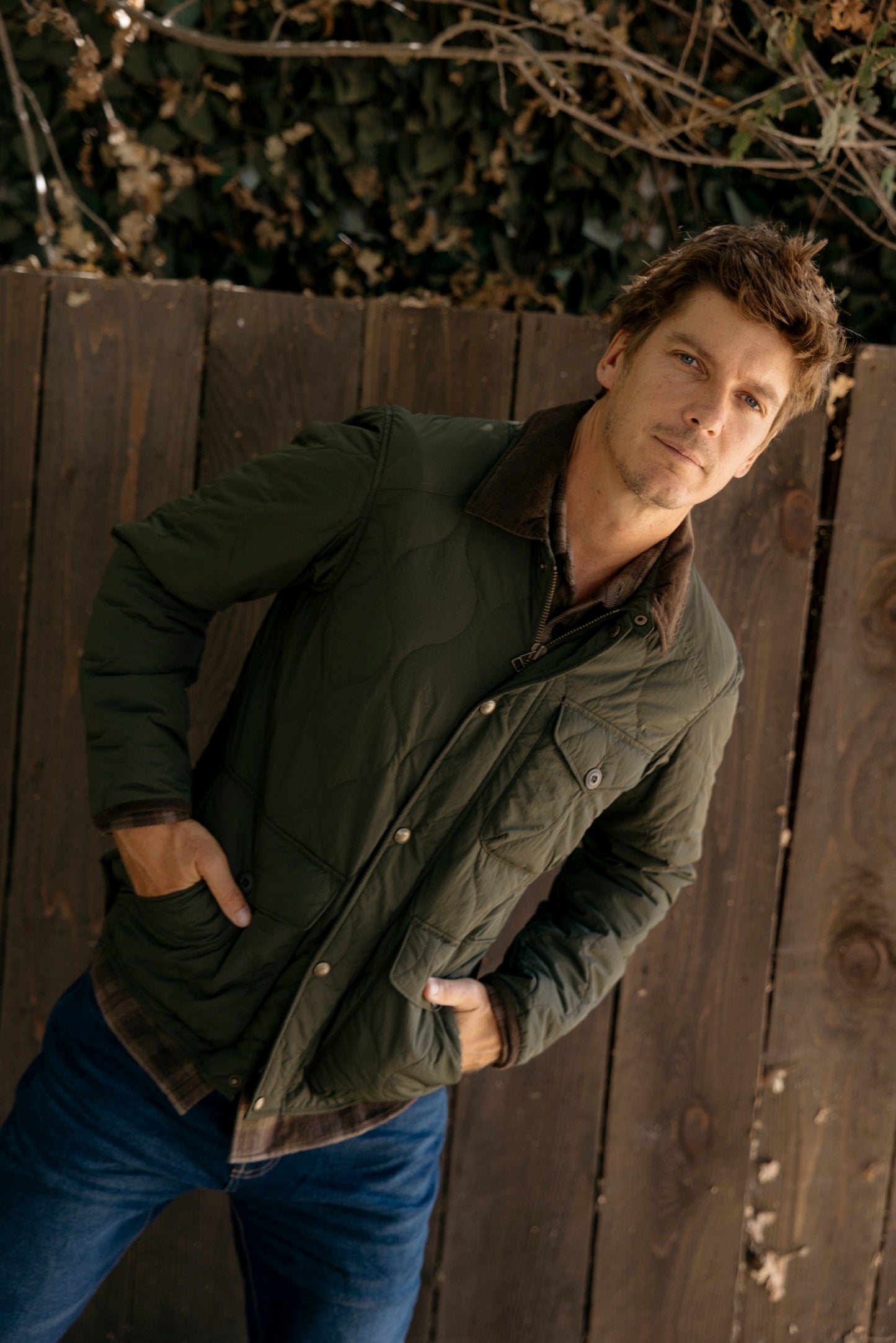 Chaqueta acolchada ligera Andrew – Verde oliva.