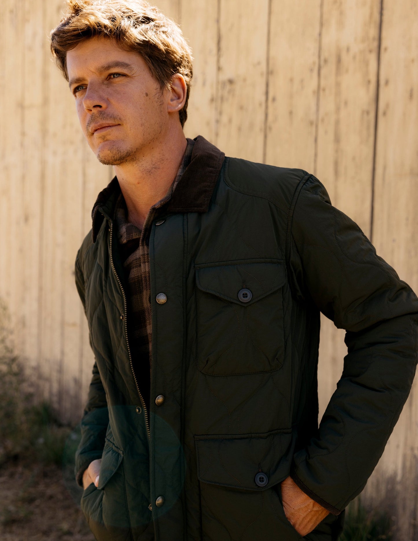 Chaqueta acolchada ligera Andrew – Verde oliva.