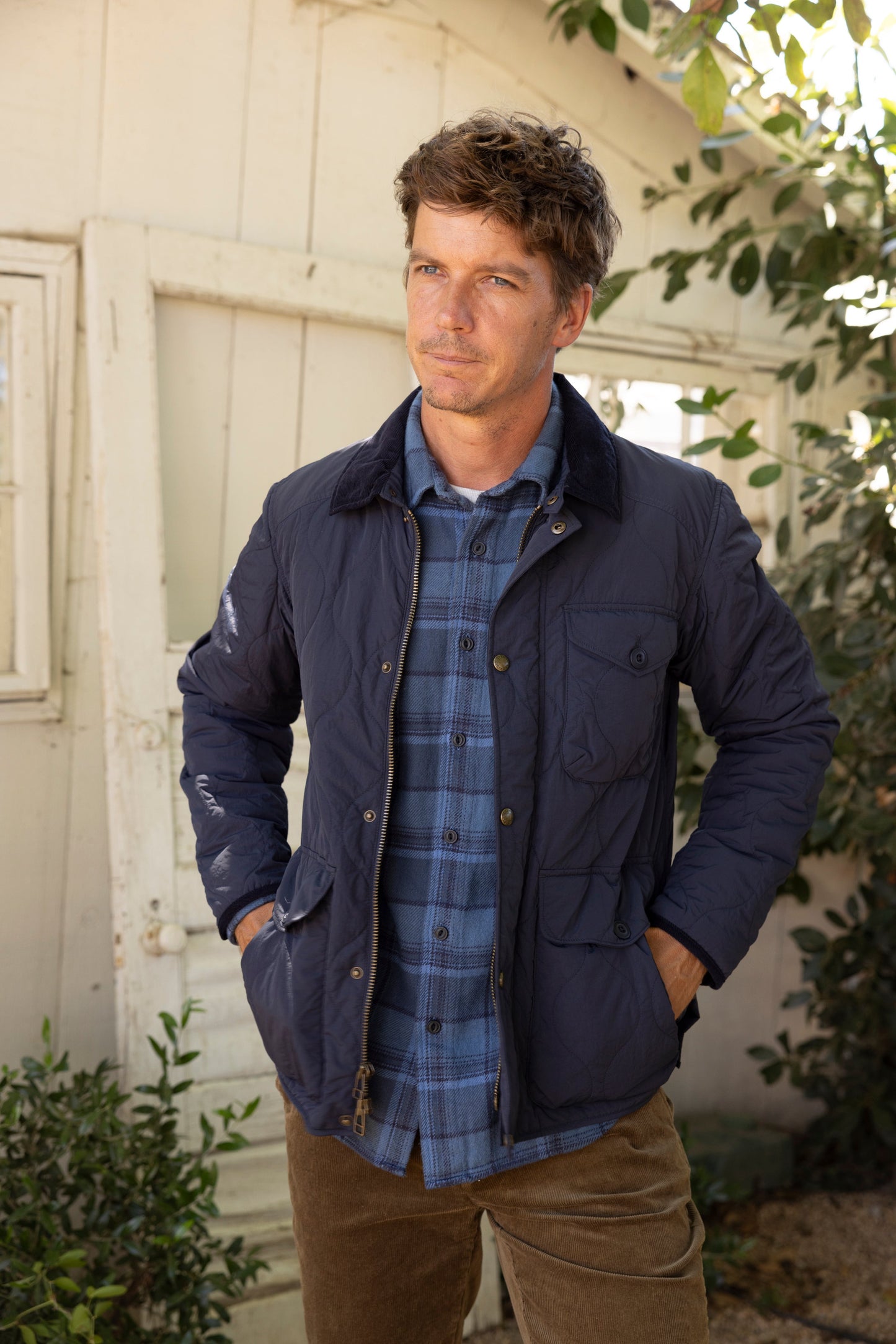 Chaqueta acolchada ligera Andrew – Azul marino.
