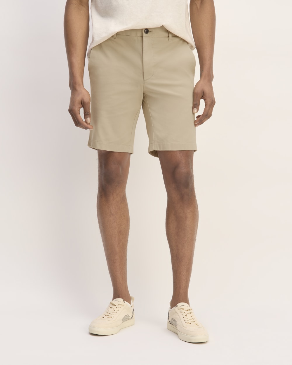Pantalón corto chino ajustado de 9 pulgadas | Gabardina caqui