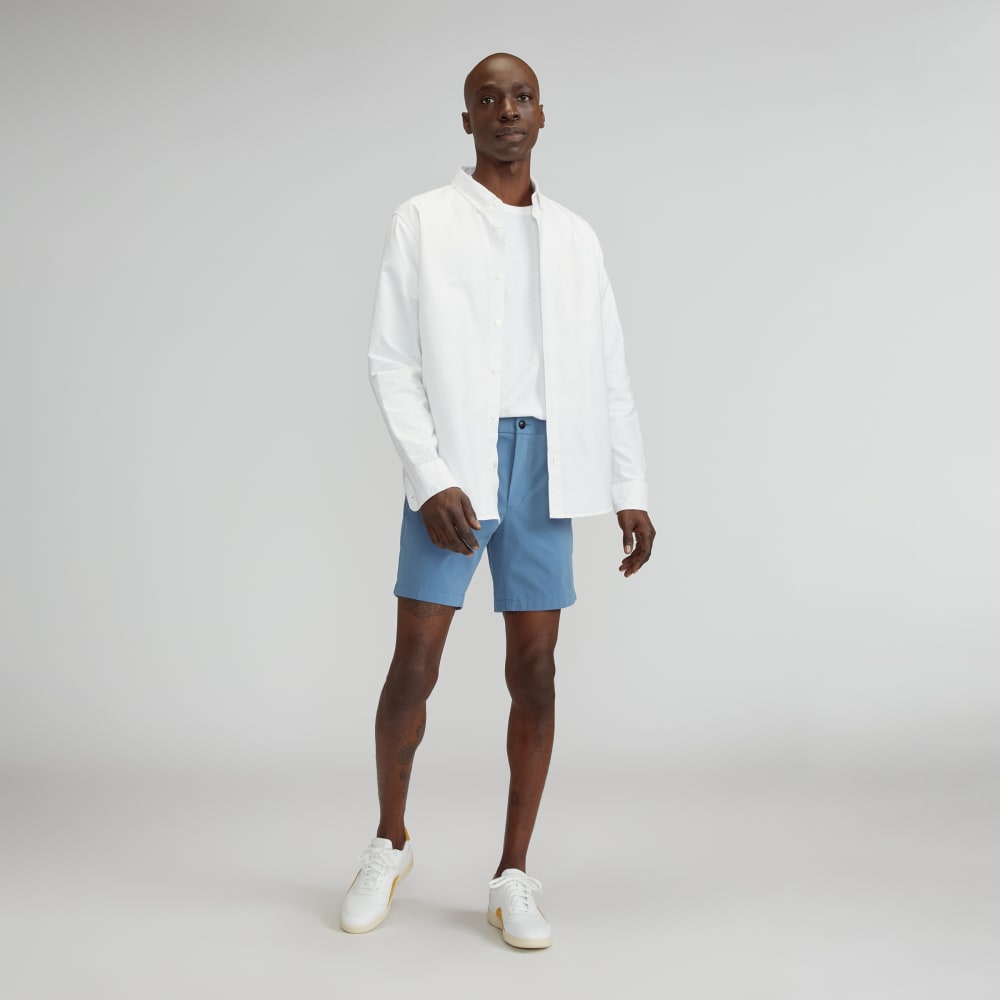 Pantalón corto chino slim fit de 7 pulgadas | Azul