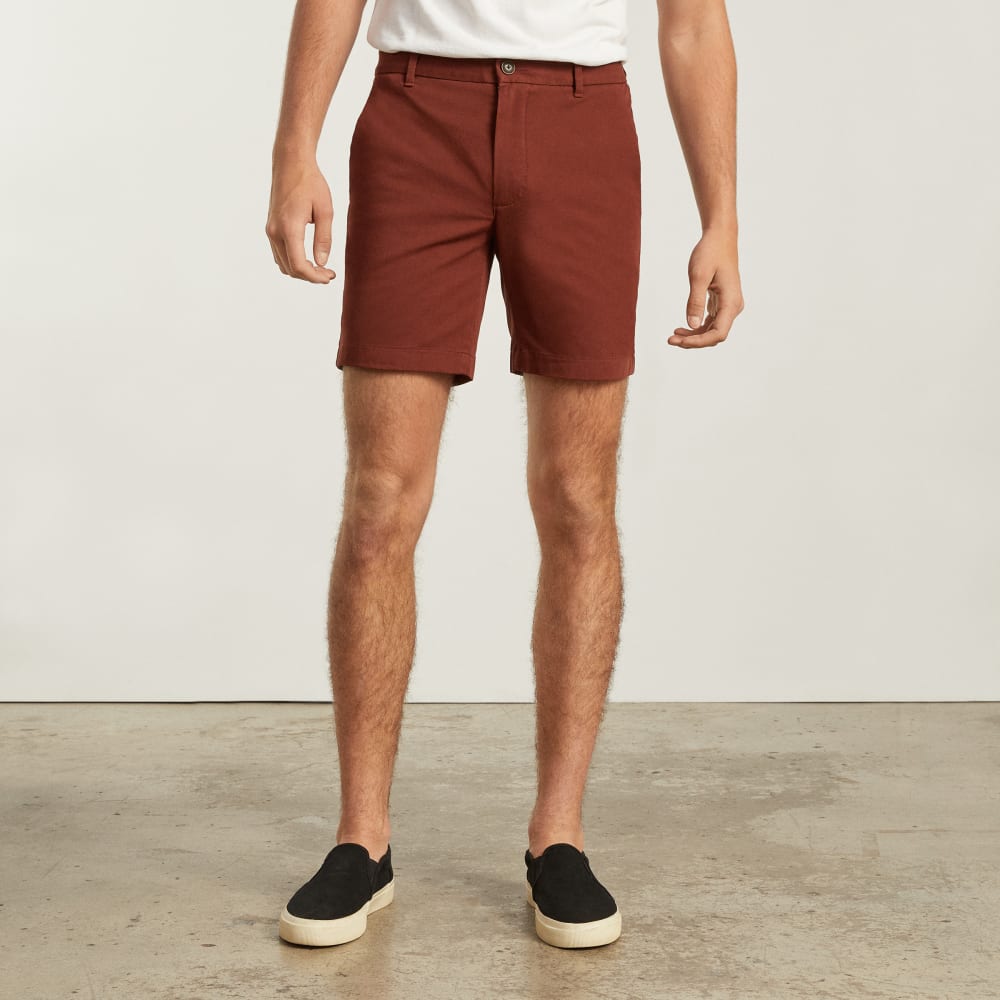 Pantalón corto chino slim fit de 7 pulgadas | Rojo
