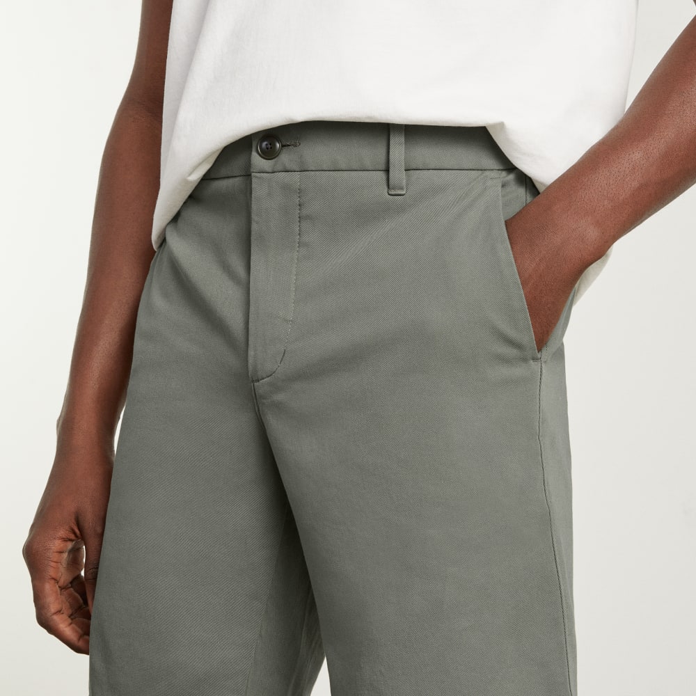 Pantalón corto chino ajustado de alto rendimiento de 9 pulgadas | Verde peltre