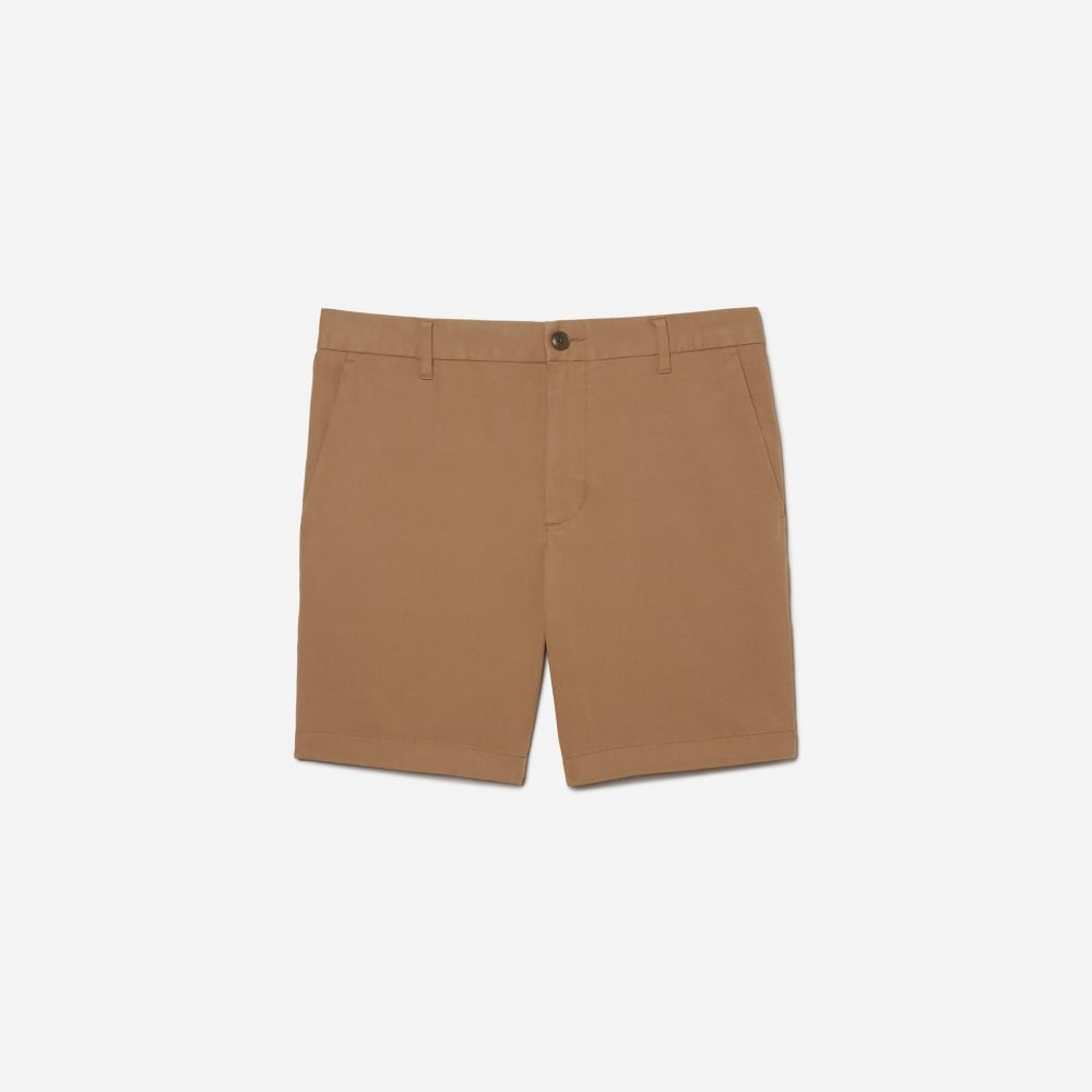 Pantalón corto chino slim fit de 7 pulgadas | Coco tostado