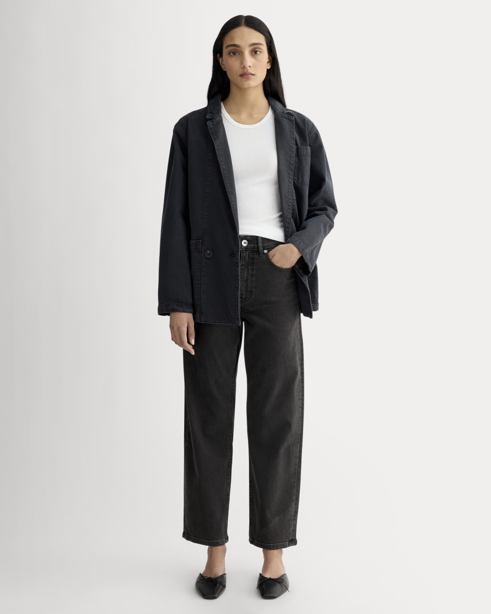 Vaqueros Way-High® 2.0 | Negro lavado | Entrepierna de 75 cm