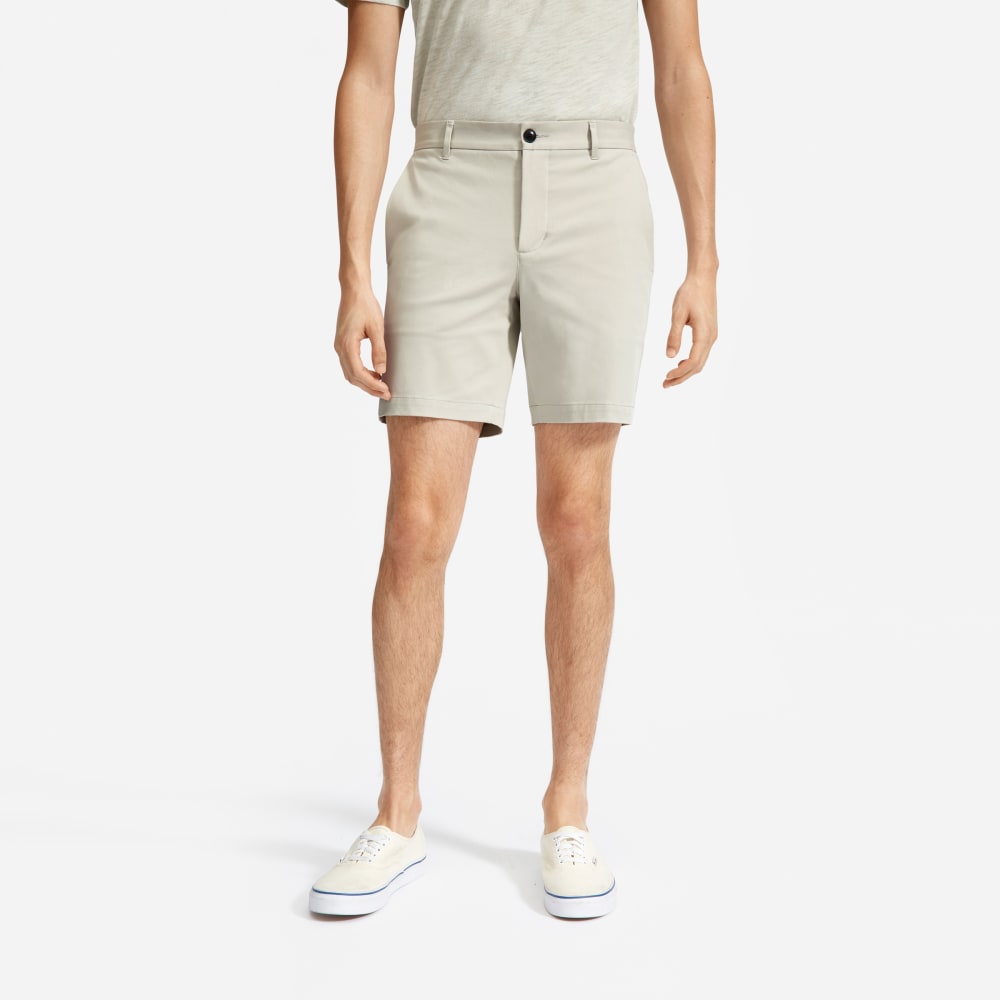 Pantalón corto chino slim fit de 7 pulgadas | Piedra