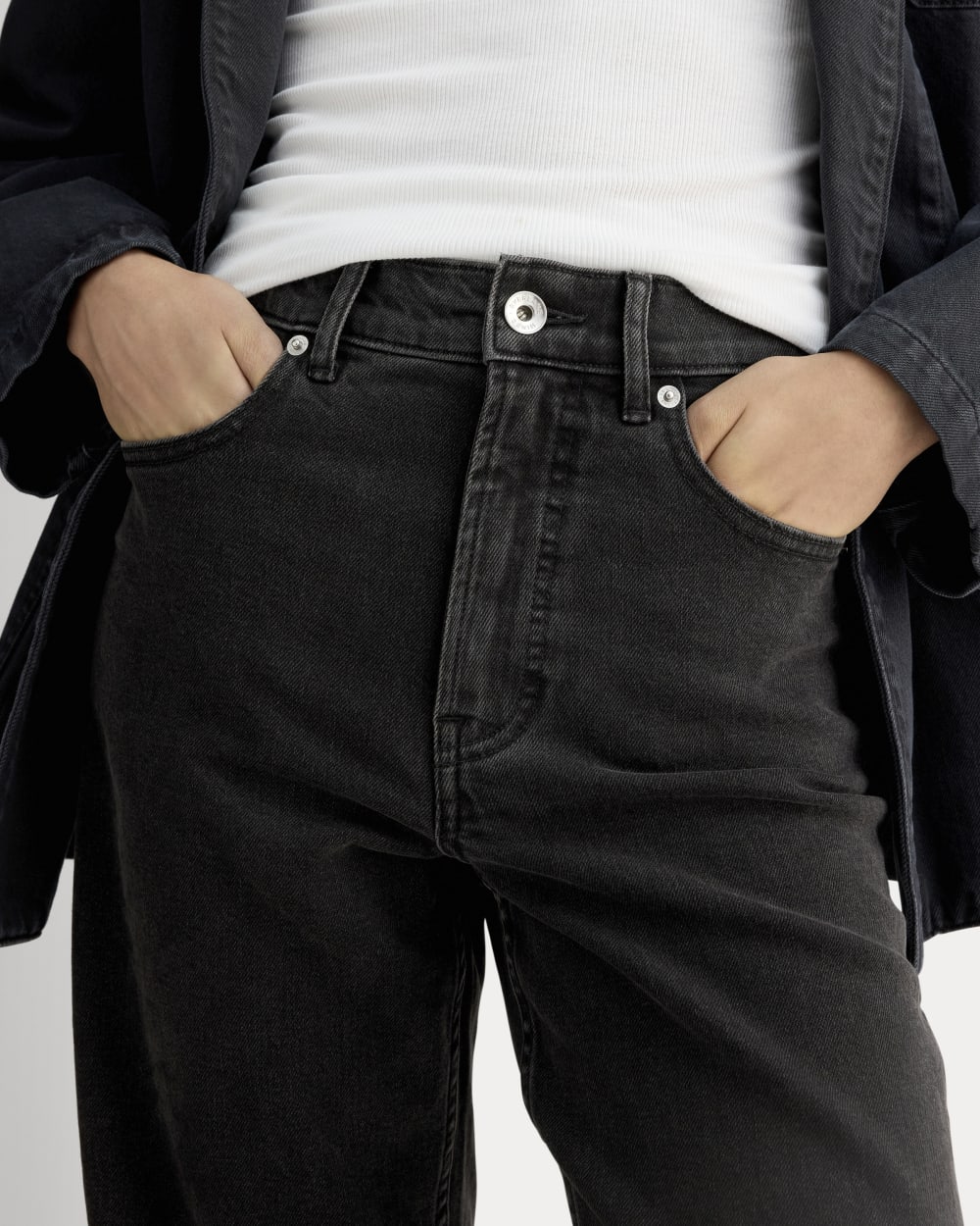 Vaqueros Way-High® 2.0 | Negro lavado | Entrepierna de 75 cm
