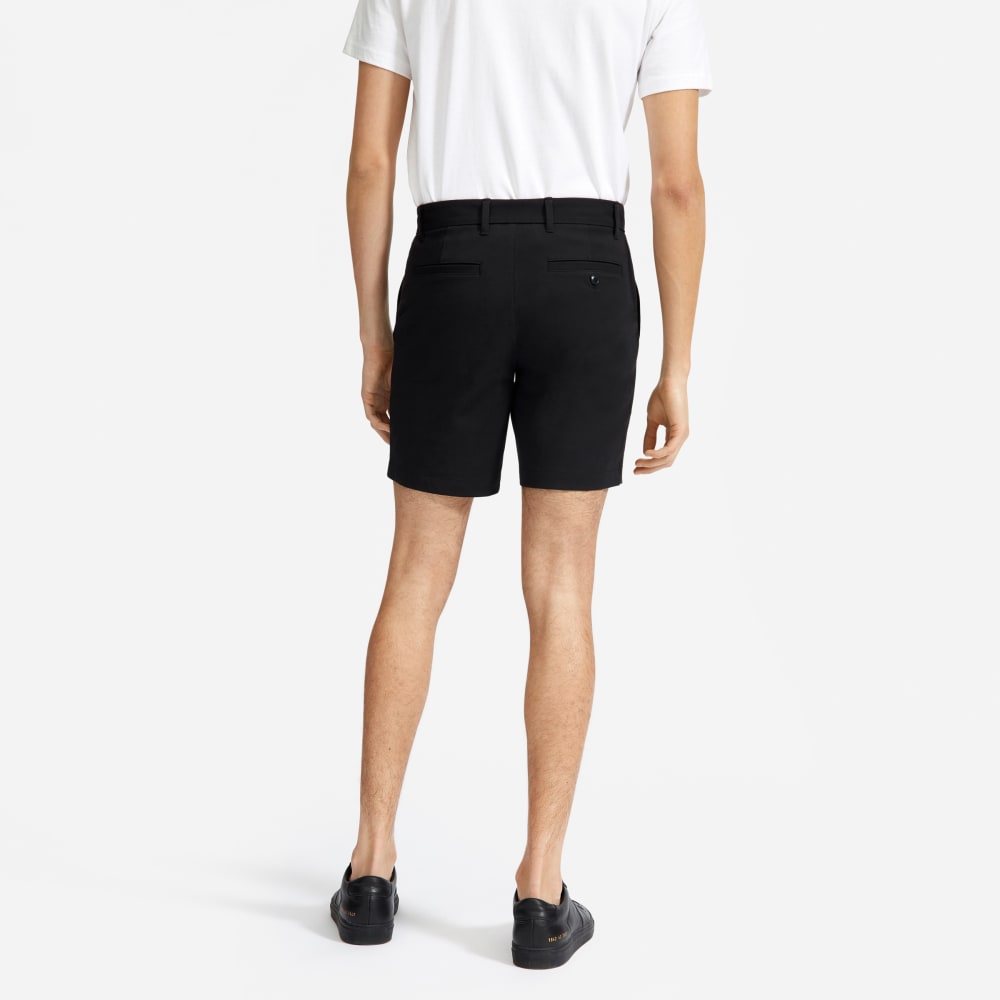 Pantalón corto chino slim fit de 7 pulgadas | Negro