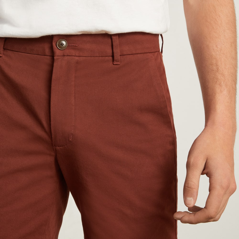 Pantalón corto chino slim fit de 7 pulgadas | Rojo
