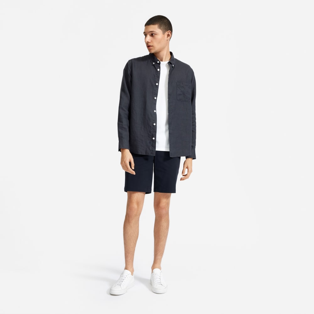 Pantalón corto chino ajustado de alto rendimiento de 9 pulgadas | Azul marino oscuro