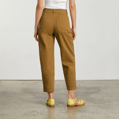 Pantalón tipo barril | Marrón dorado | Regular