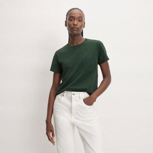 Camiseta Box-Cut en algodón esencial | Escarabajo | Bolsillo