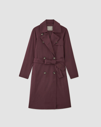 Gabardina moderna de lana italiana | Burdeos