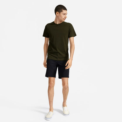 Pantalón corto chino ajustado de alto rendimiento de 9 pulgadas | Negro