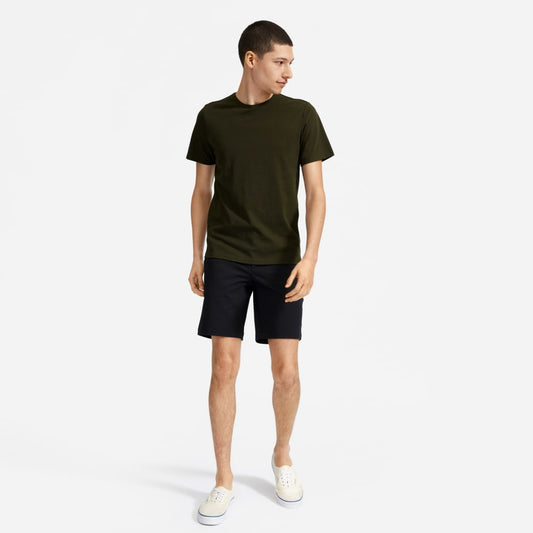 Pantalón corto chino ajustado de alto rendimiento de 9 pulgadas | Negro