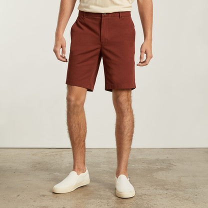 Pantalón corto chino ajustado de alto rendimiento de 9 pulgadas | Rojo