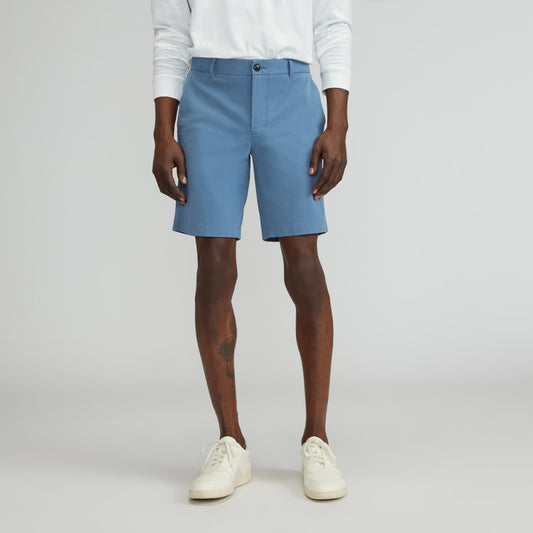Pantalón corto chino ajustado de alto rendimiento de 9 pulgadas | Azul