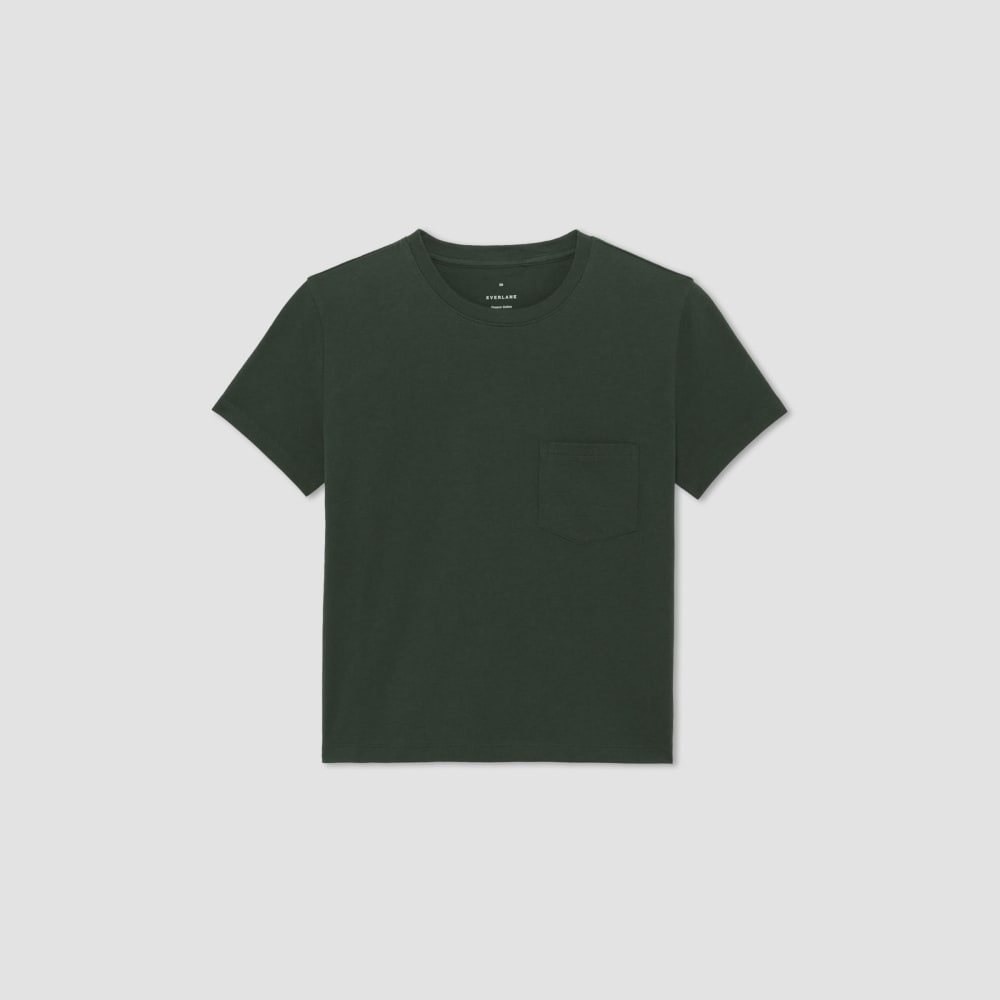 Camiseta Box-Cut en algodón esencial | Escarabajo | Bolsillo