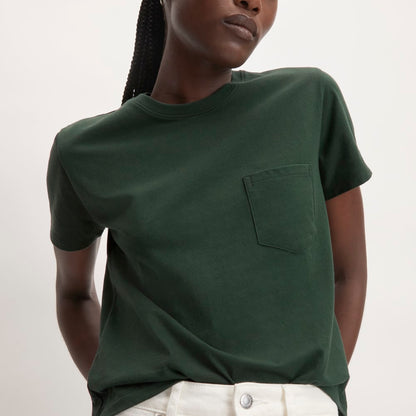 Camiseta Box-Cut en algodón esencial | Escarabajo | Bolsillo