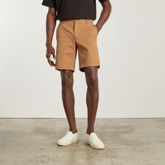 Pantalón corto chino ajustado de alto rendimiento de 9 pulgadas | Coco tostado
