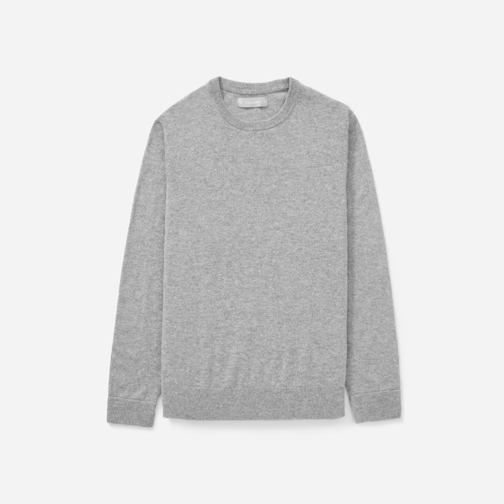 El jersey de cachemira de primera calidad |  Gris jaspeado