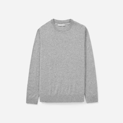 El jersey de cachemira de primera calidad |  Gris jaspeado