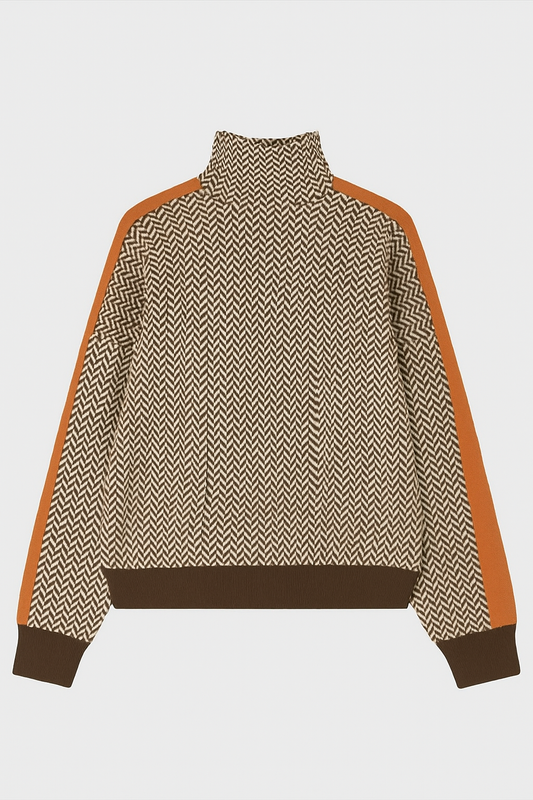 Suéter de cuello alto de diseño